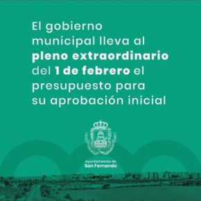 El gobierno municipal lleva al pleno extraordinario del 1 de febrero el presupuesto para su aprobación inicial El gobierno municipal lleva al pleno extraordinario del 1 de febrero el presupuesto para su aprobación inicial